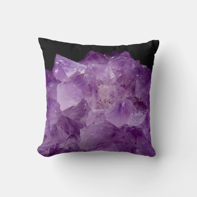 Amethyst Raw Stones Kussen (Voorkant)
