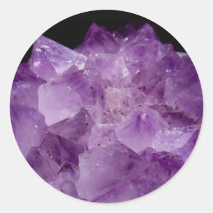 Amethyst Raw Stones Ronde Sticker