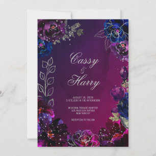 Amethyst Saffier Ombre Juweeltoon Trouwfeest Kaart