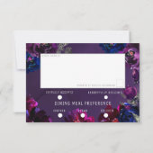 Amethyst Sapphire Jewel Tone 3 Repas Choix RSVP (Dos)