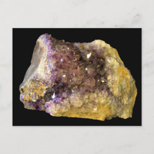 Amethyst sur carte postale Arrière - plan noir
