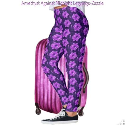 Amethyst tegen middernacht leggings