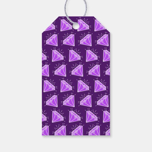 Amethyst trouwdag ring bedankt voor je gunst cadeaulabel (Achterkant)