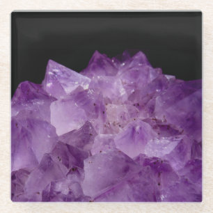 Amethyst Uncut Stones Glazen Onderzetter