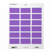Amethyst (vaste kleur) etiket (Full Sheet)