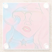 Amethyst Vibes Glass Onderzetter (Achterkant)