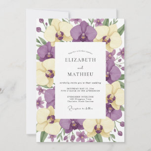 Amethyst Vlinder Orchidee Huwelijk Kaart