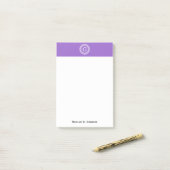 Amethyst Wat Grieks Sleutel RND Lijst Initiaal Mon Post-it® Notes (Op bureau)