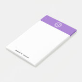 Amethyst Wat Grieks Sleutel RND Lijst Initiaal Mon Post-it® Notes (Schuin)