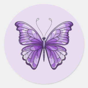 Amethyst Wings-Sticker Ronde Sticker