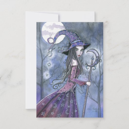 Amethyst Witch Halloween Briefkaart (Voorkant)