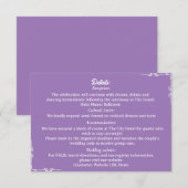 Amethyst & Witte Botanische Bijlagekaart Informatiekaartje (Voorkant / Achterkant)