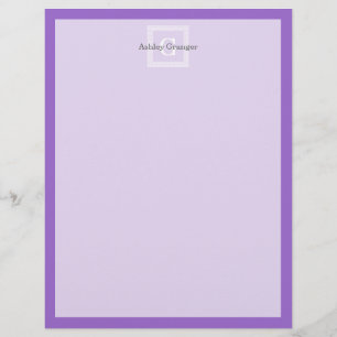Amethyst, witte Griekse sleutel #1 gegoten monogra