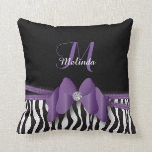 Amethyst Zebra gestreept Personeel piloot Kussen