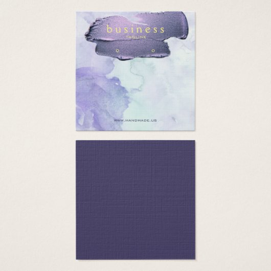 Améthyste Aquarelle et l'écran d'oreille or (Devant & derrière)