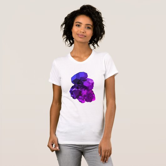 Améthyste art vectoriel féminin T-shirt ajusté (Devant entier)