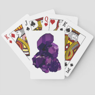 Améthyste Cristal Pierre Dessin Cartes de Jeu
