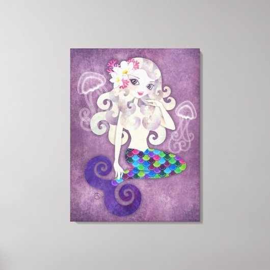 Amethyste Toile Empilée Imprimée Art Mur (Recto)