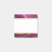 Améthyste Violet Et Agate Abstrait Or Post-it Non (Devant)
