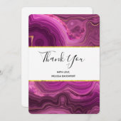 Améthyste Violet Et Merci D'Agate Abstrait Or (Devant / Derrière)