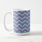 Amethystglas zigzagpatroon koffiemok (Links)