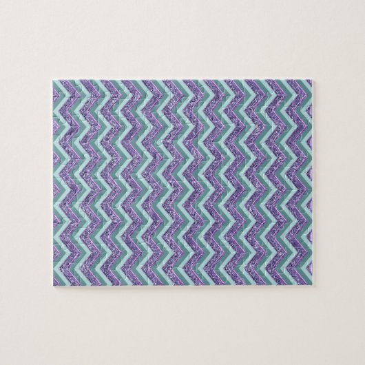 Amethystglas zigzagpatroon legpuzzel (Horizontaal)
