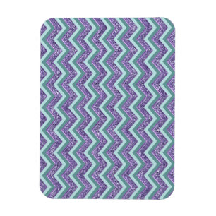 Amethystglas zigzagpatroon magneet