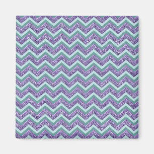 Amethystglas zigzagpatroon magneet