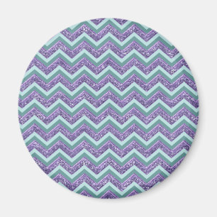 Amethystglas zigzagpatroon magneet