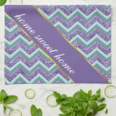 Amethystglas zigzagpatroon theedoek (Gevouwen)