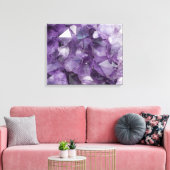 Amethystkristallen Canvas Afdruk (Insitu (Woonkamer))