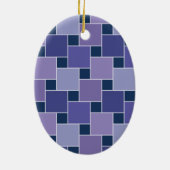 Amethystvierkanten Keramisch Ornament (Achterkant)