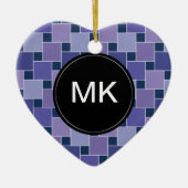 Amethystvierkanten Keramisch Ornament (Voorkant)