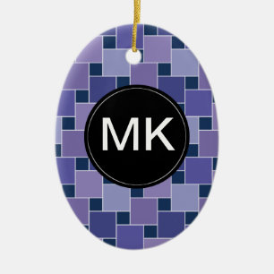 Amethystvierkanten Keramisch Ornament