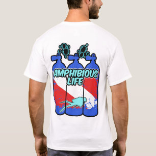 Amfibisch Duiken met Zuurstofcilinder T-shirt