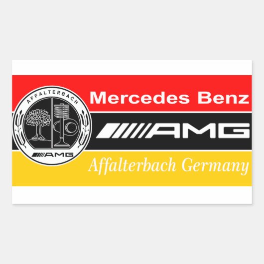 AMG-vlag Rechthoekige Sticker (Voorkant)