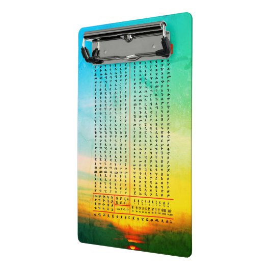 Amhaars alfabet Ethiopische taal Mini Klembord (Angled2)