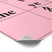 Amharic Alphabet Letters Chart - Poster van 33 gra (Hoek)