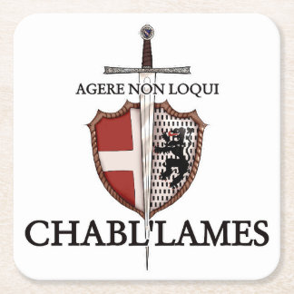 AMHE-logo affiche van de 74 Vierkante Kartonnen Onderzetter