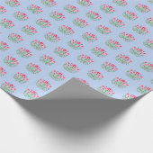 Amherst Floral Print on Blue  Cadeaupapier (Hoek)