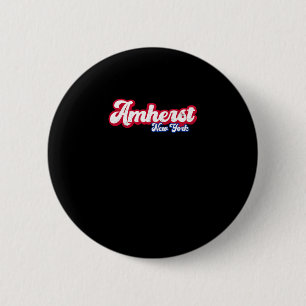 Amherst New York Ny Retro Script 716 Western New Y Ronde Button 5,7 Cm