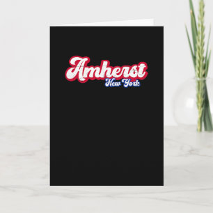 Amherst New York Ny Retro Script 716 Westerse New Kaart