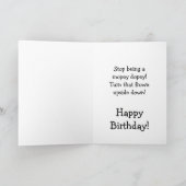 Ami amusant Humour Carte d'anniversaire (Intérieur)