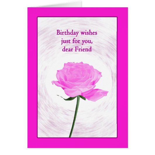 Ami Anniversaire Belle Rose rose rose (Devant)