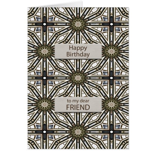 Ami Anniversaire Mandala Design Abstrait (Devant)