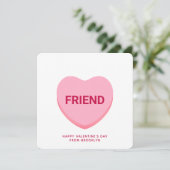 Ami conversation rose coeur carte Valentine (Debout devant)