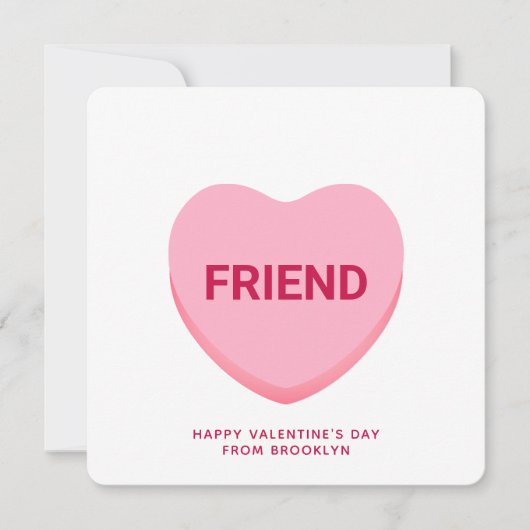 Ami conversation rose coeur carte Valentine (Devant)