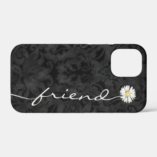 Ami Daisy sur le Coque noir Damask coque iphone (Verso (horizontal))