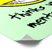 Ami Imaginaire Problèmes Mentaux Affiche Signe Drô (Coin)