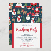 Ami invitations arbres de Noël Snowman (Devant / Derrière)